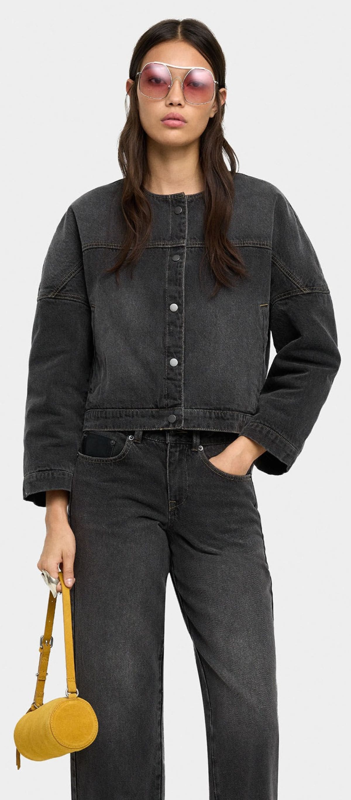 Chaqueta denim efecto lavado de Parfois