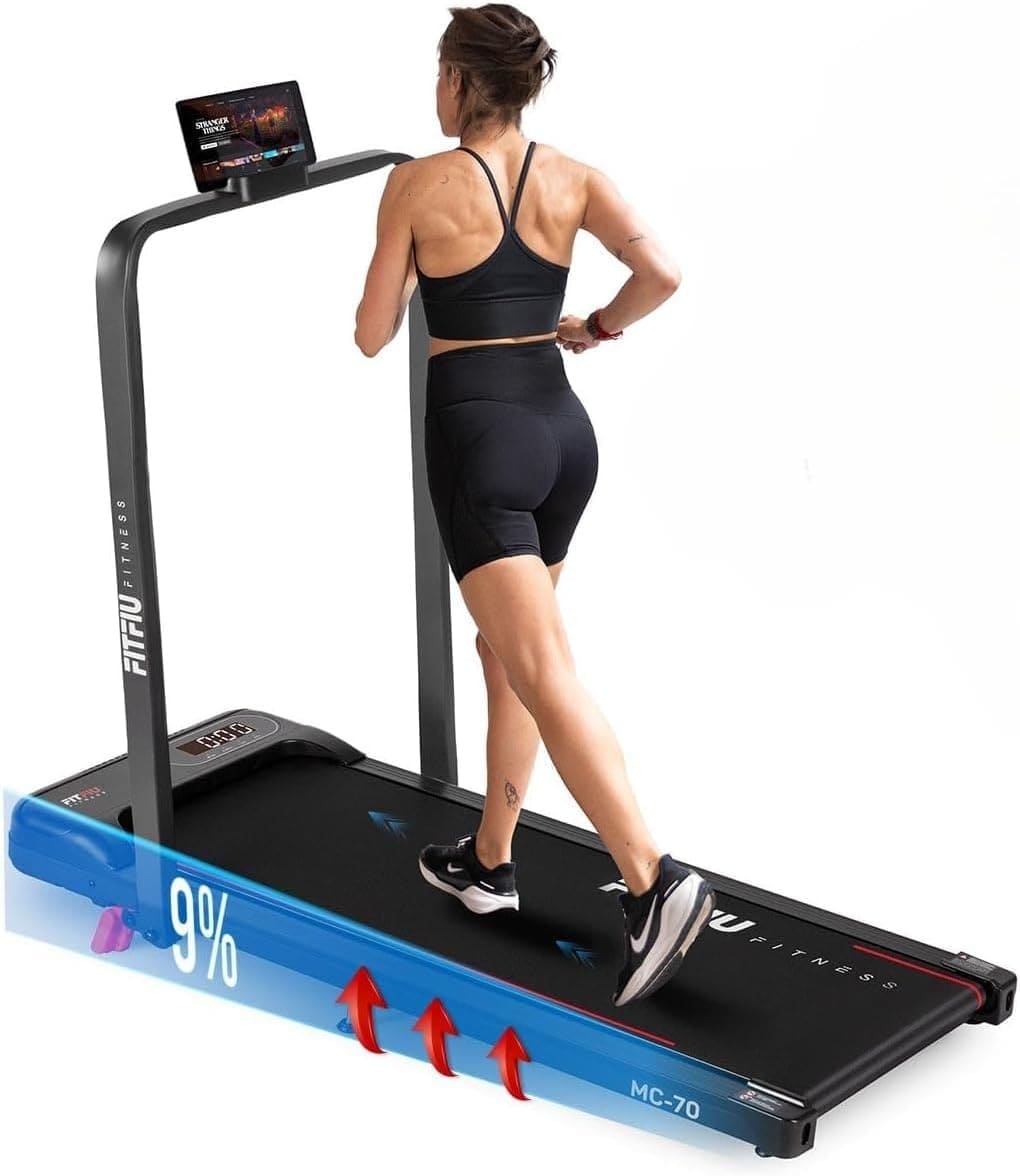 Cinta de correr plegable 2 en 1 para andar y correr, FITFIU Fitness MC-70