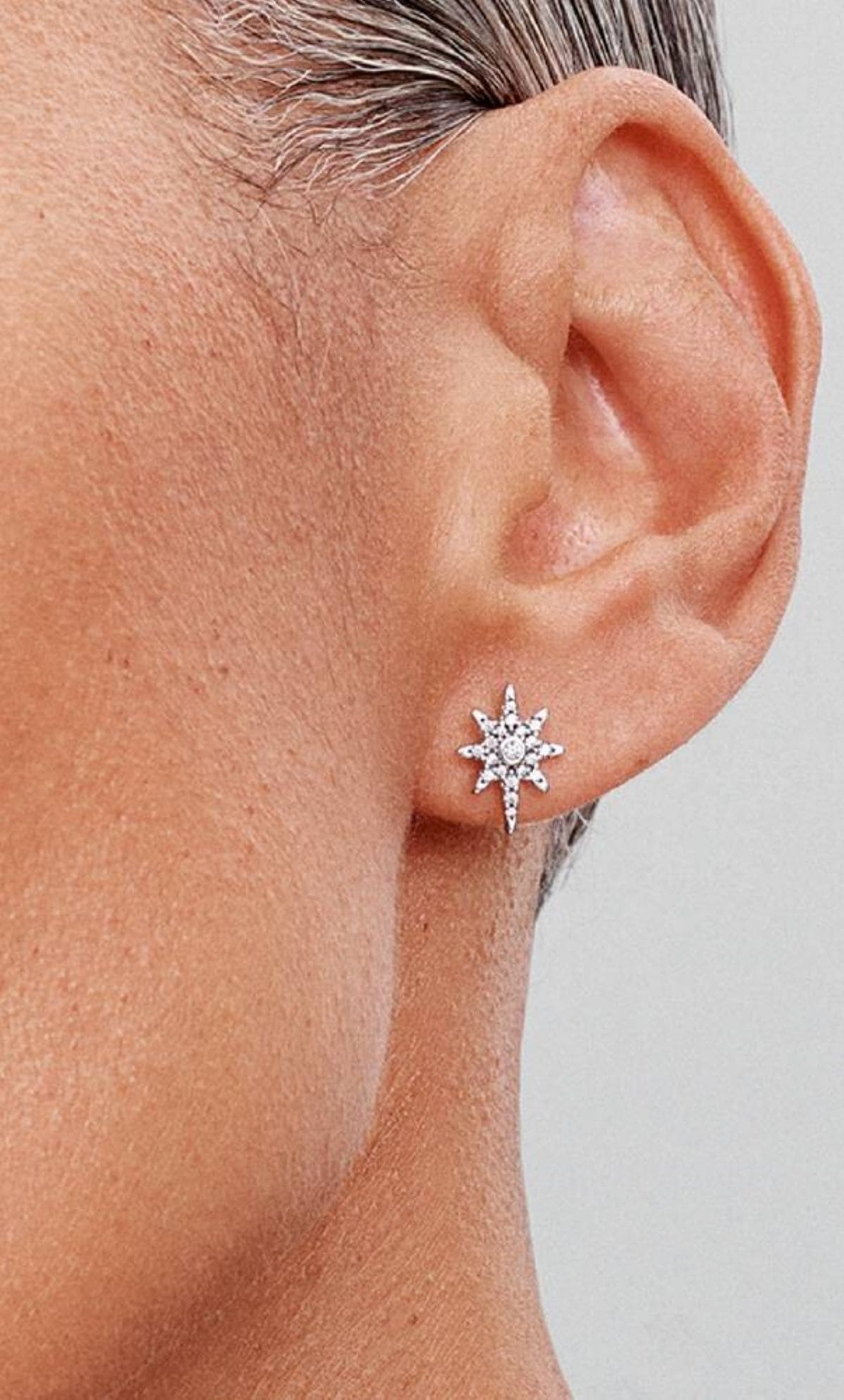 Pendientes de botón Estrella Polar Brillante de Pandora