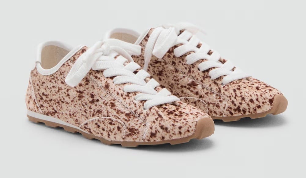 Deportivas piel pelo de Mango