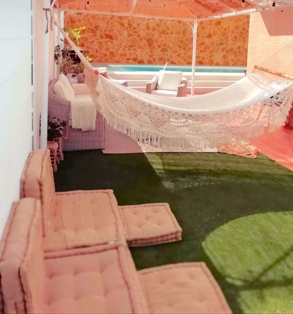 Patio de la casa de Jessica Bueno