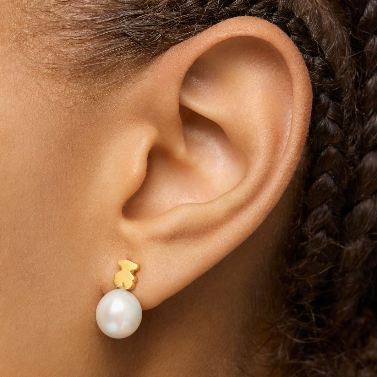 Pendientes motivo oso de oro y perla cultivada Sweet Dolls de Tous
