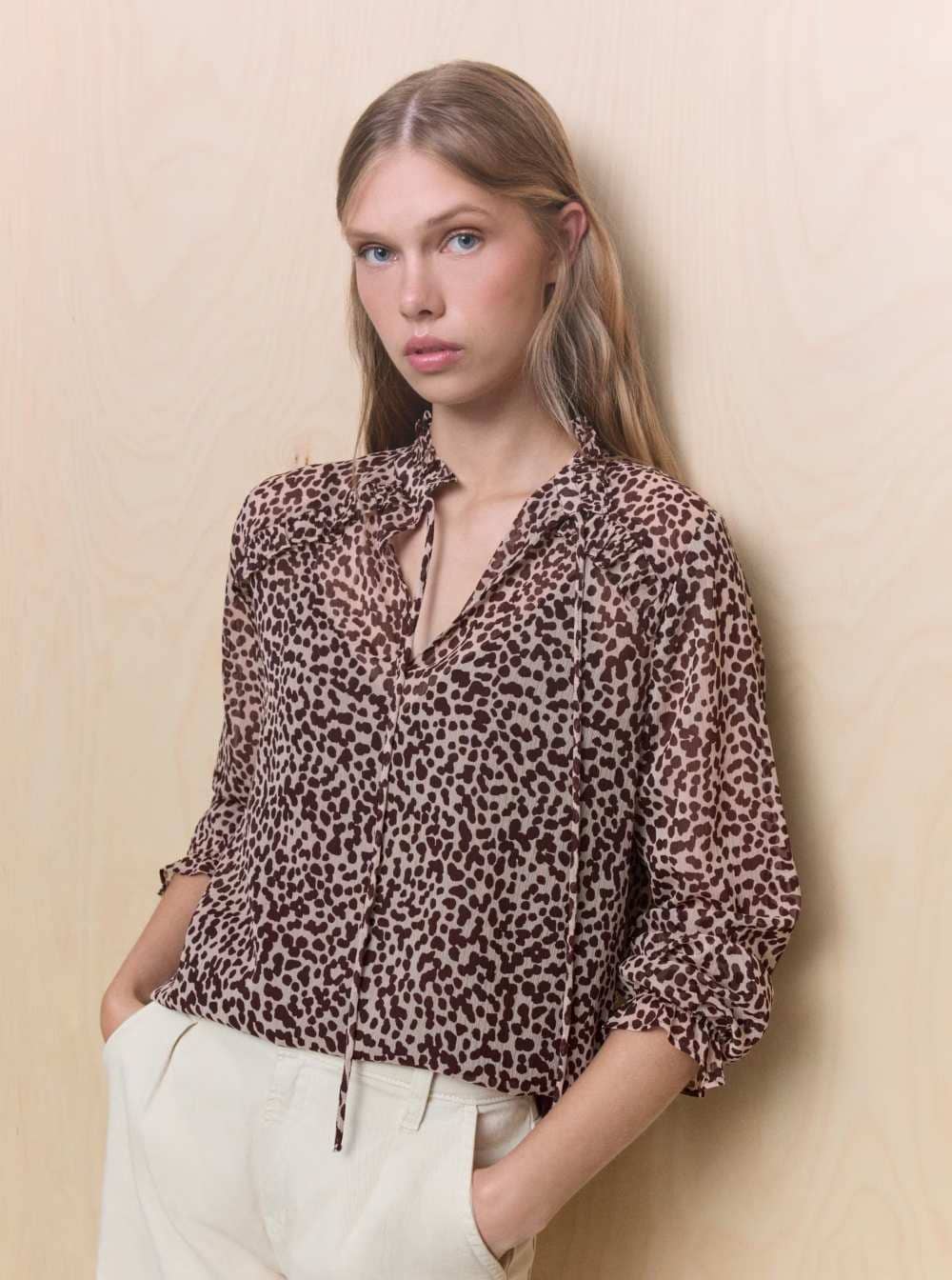 Easy Wear Blusa de mujer manga larga con volantito en El Corte Inglés