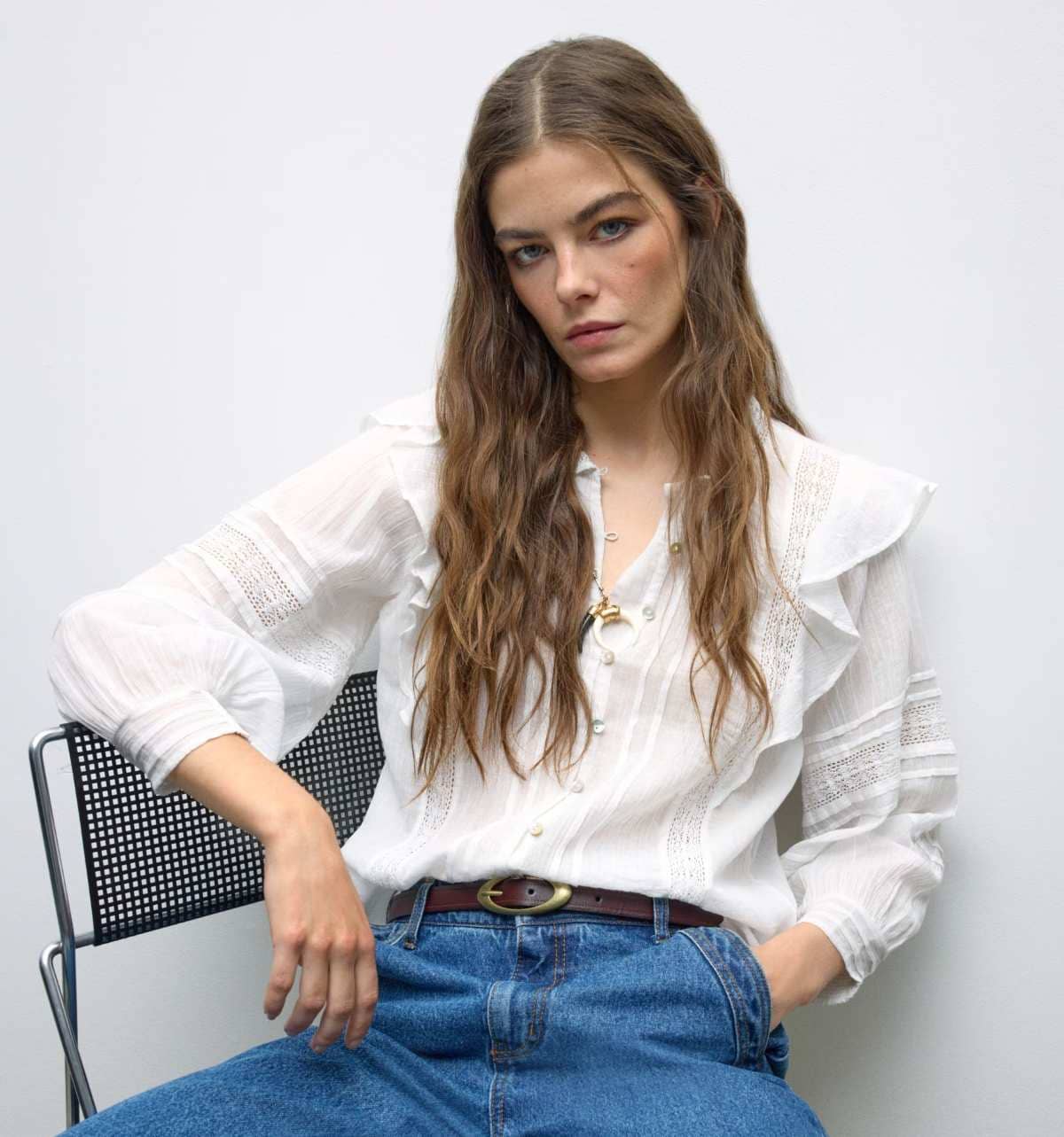 Tintoretto Blusa de mujer manga larga con encaje en El Corte Inglés