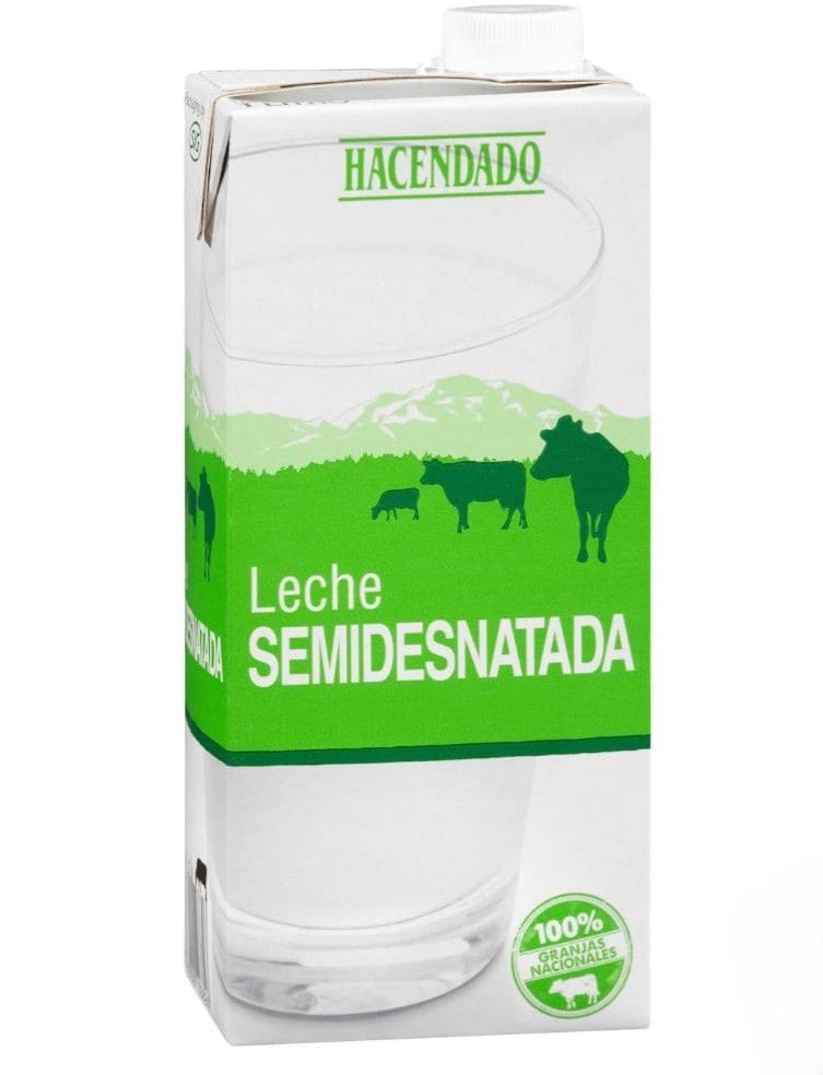 Leche semidesnatada Hacendado