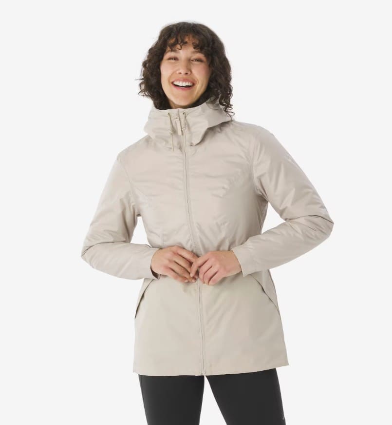 Abrigo de montaña y nieve impermeable con capucha Mujer Quechua NH100