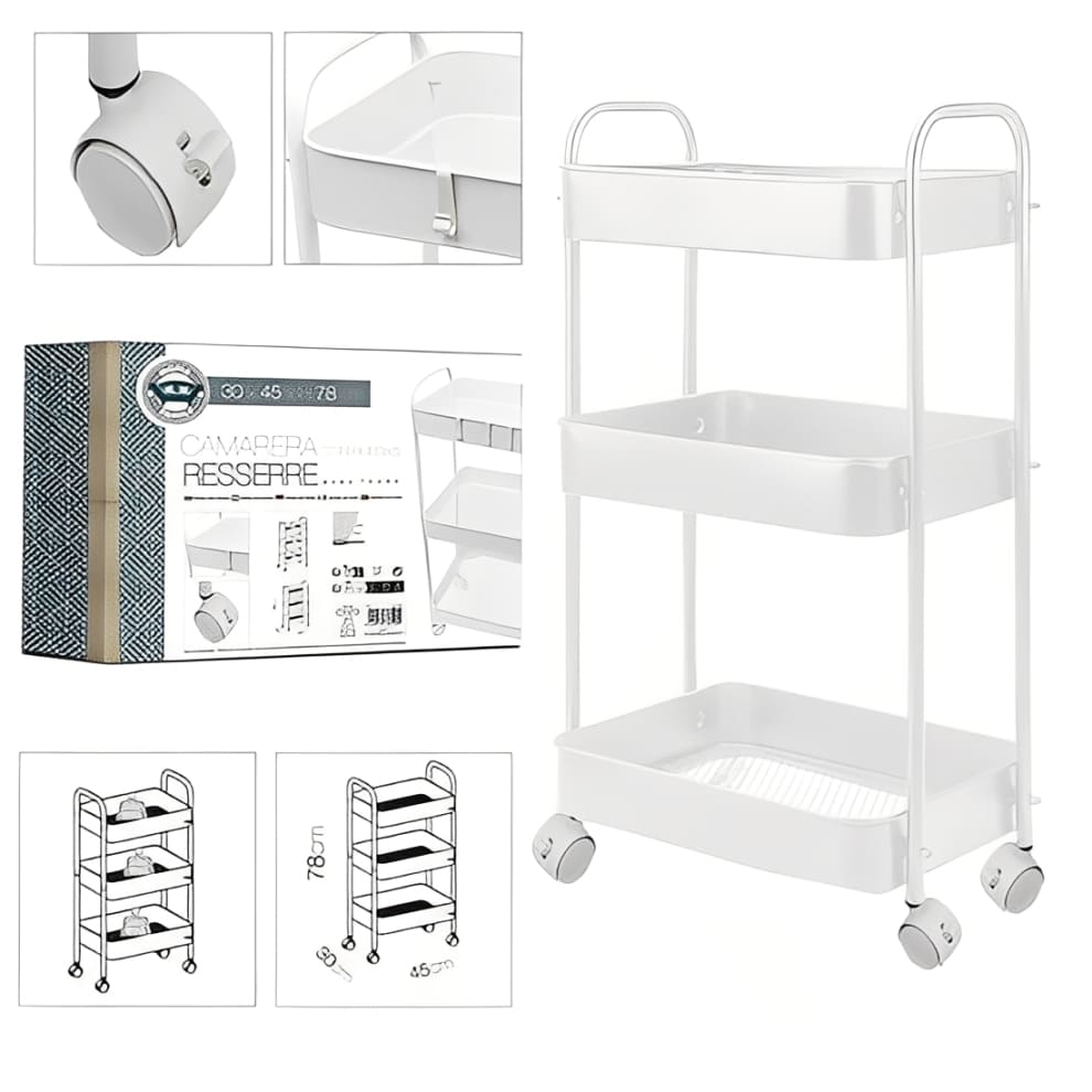 Camarera de metal con ruedas FORNOR