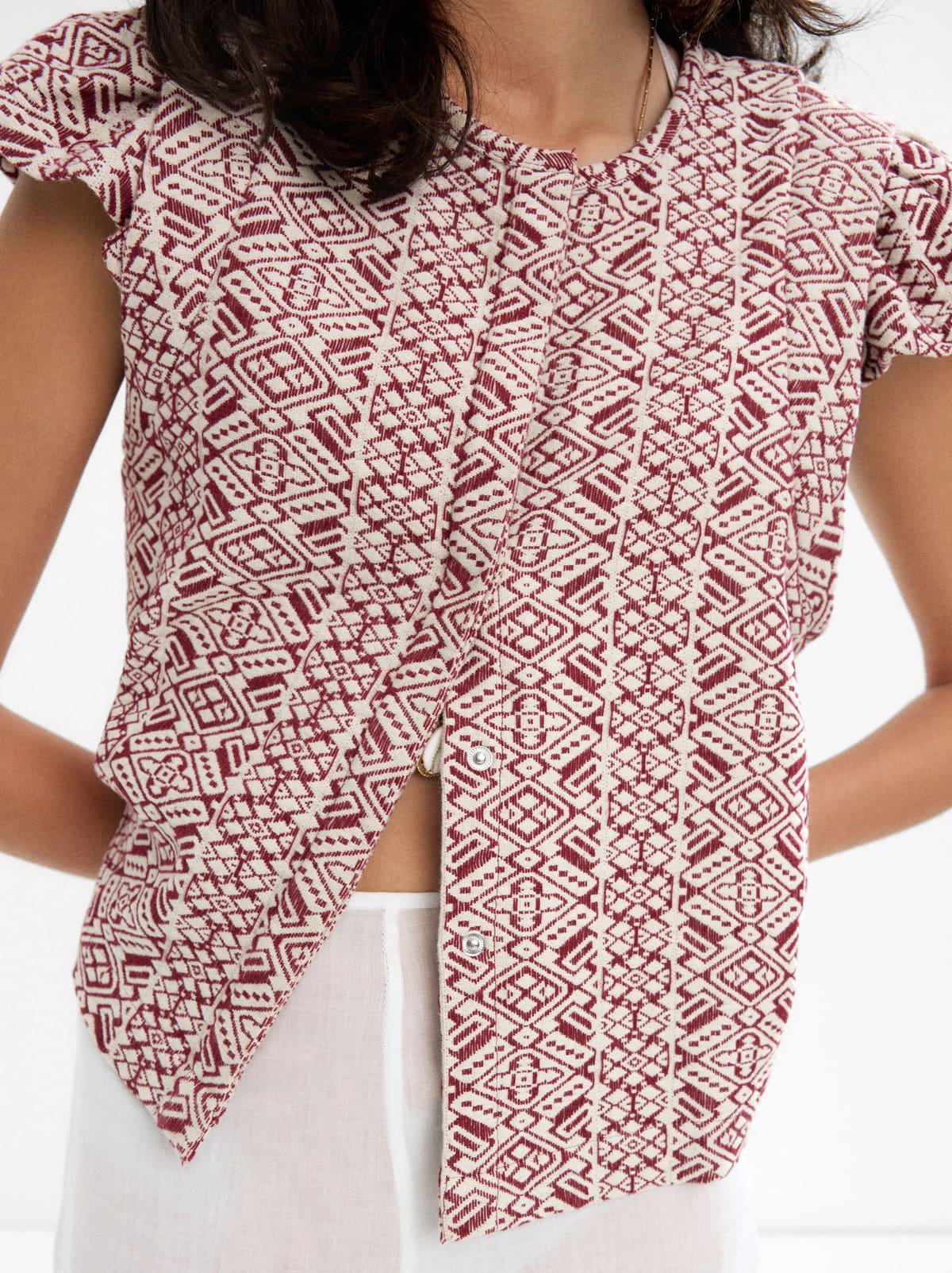 Chaleco Jacquard 100 de algodón