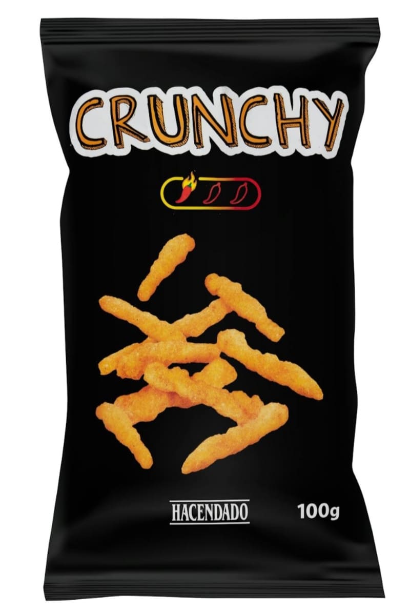 Snack de maíz Crunchy sabor agridulce picante Hacendado