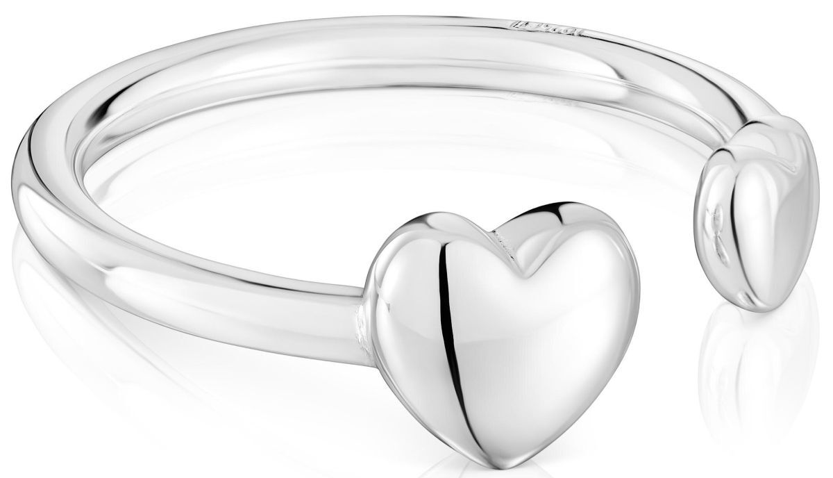 Anillo pequeño abierto de plata corazón My Other Half de Tous