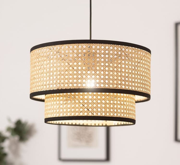 Ledkia Lámpara Colgante Ratán Huela Doppio Natural en Leroy Merlin