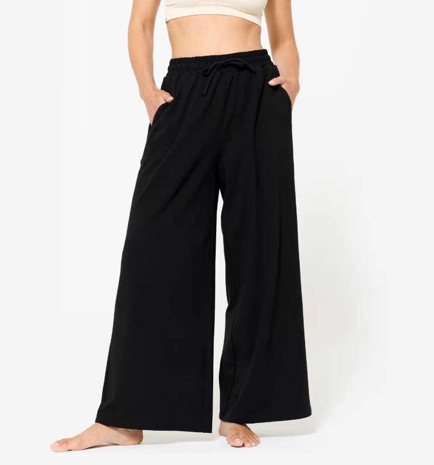 Pantalón flare fitness 520 Mujer Domyos negro en Decathlon
