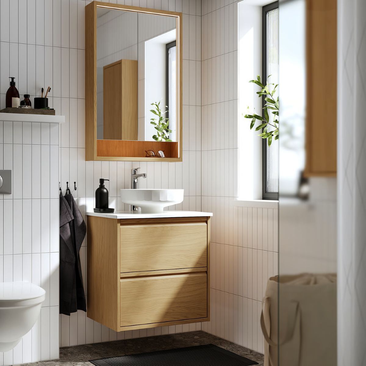 Mueble de baño con lavabo de la serie ÄNGSJÖN-LERSJÖN de Ikea