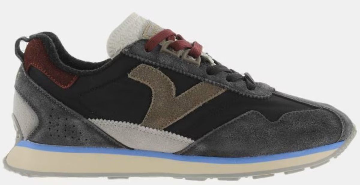 Zapatillas Victoria de nylon con piezas de serraje y logotipo retro de El Corte Inglés