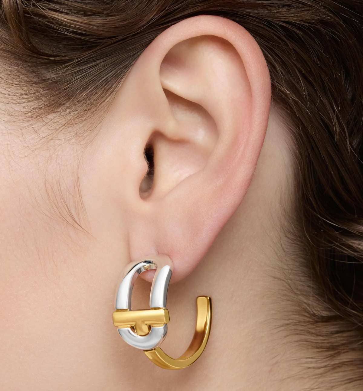 Pendientes de aro bicolor TOUS MANIFESTO