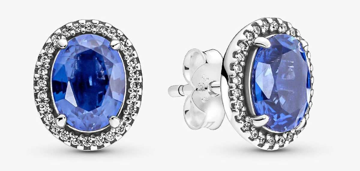 Pendientes de Botón Halo Brillante de Pandora