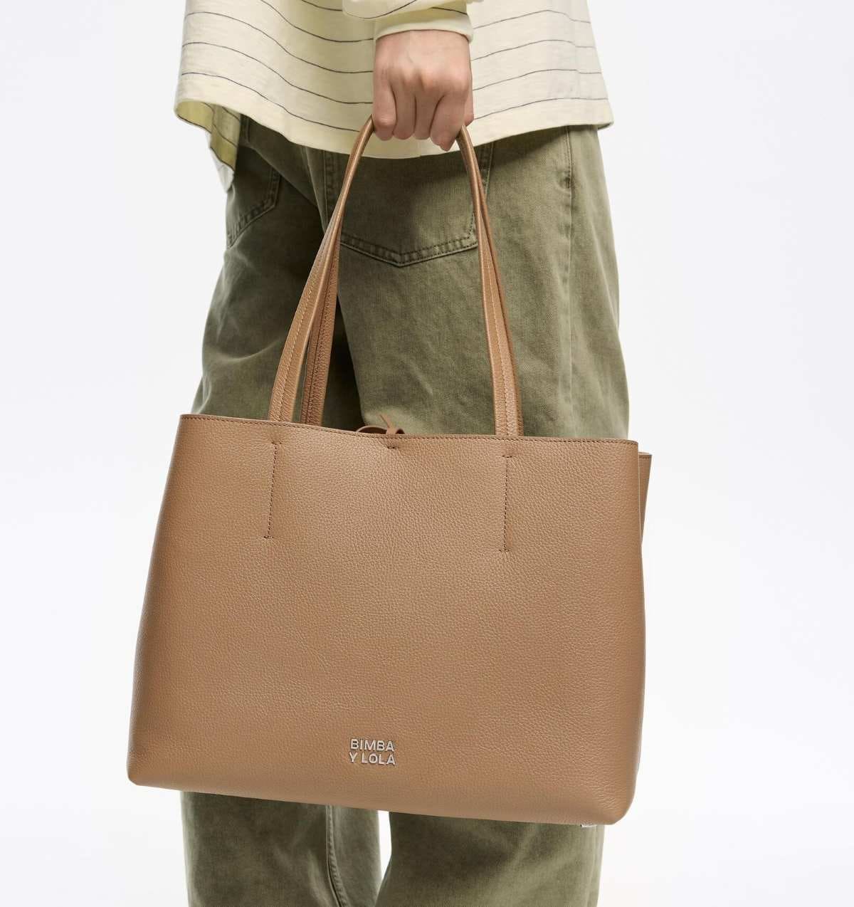 Bimba y Lola Bolso de hombro de mujer shopper piel en El Corte Inglés