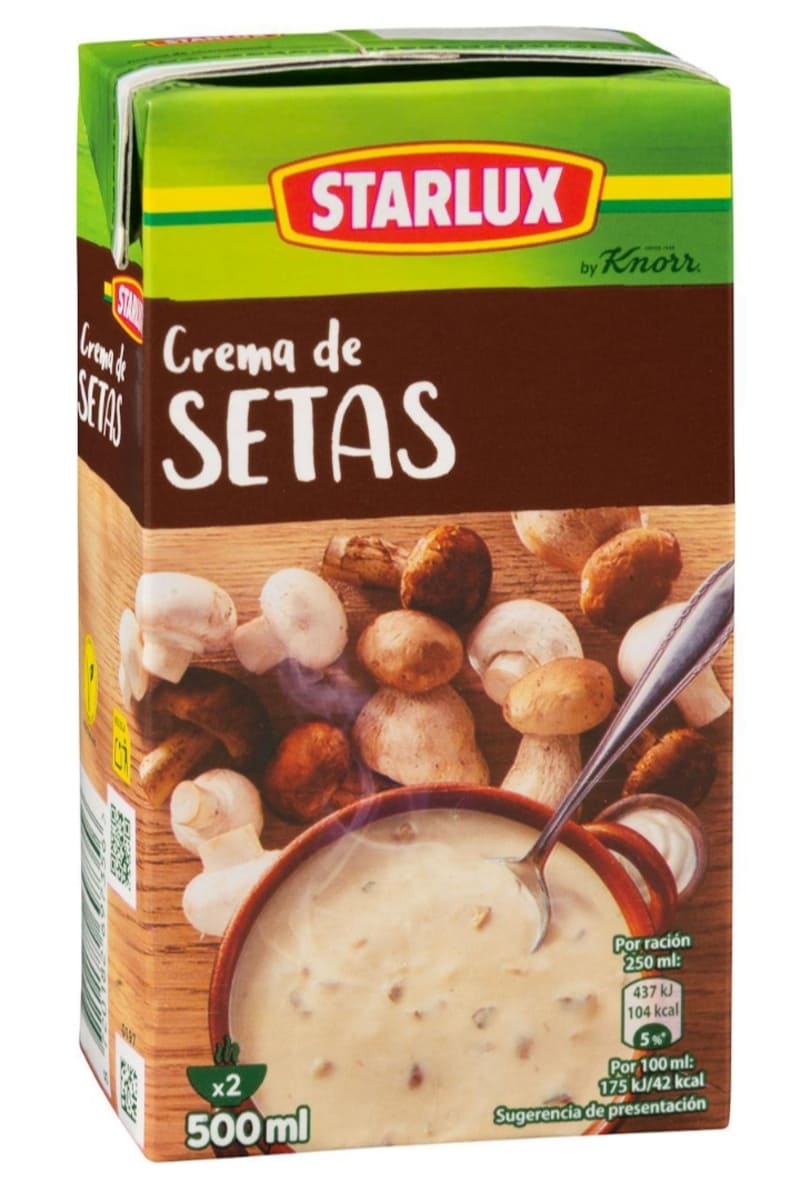 Crema de setas Starlux con champiñones Knorr
