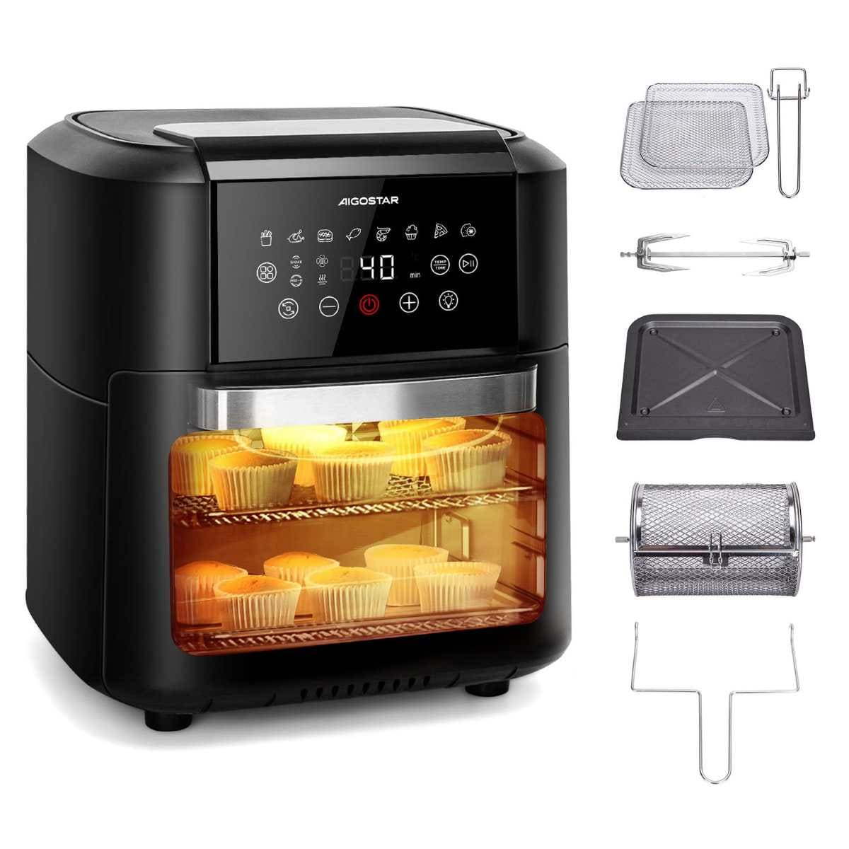 Freidora de aire multifunción de 12 L aigostar de Carrefour