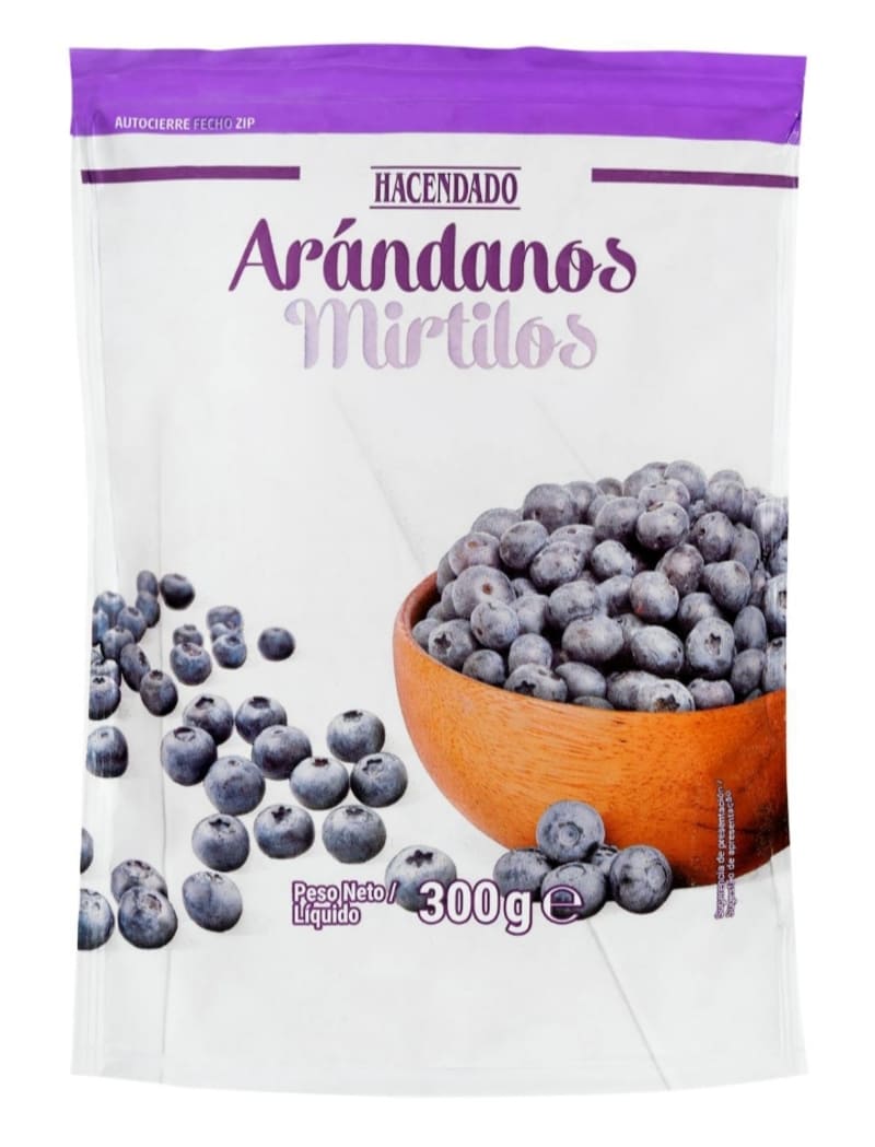 Arándanos enteros Hacendado ultracongelados