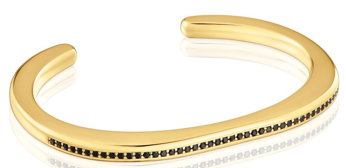 Pulsera esclava con baño de oro 18 kt sobre plata y espinelas Line de Tous