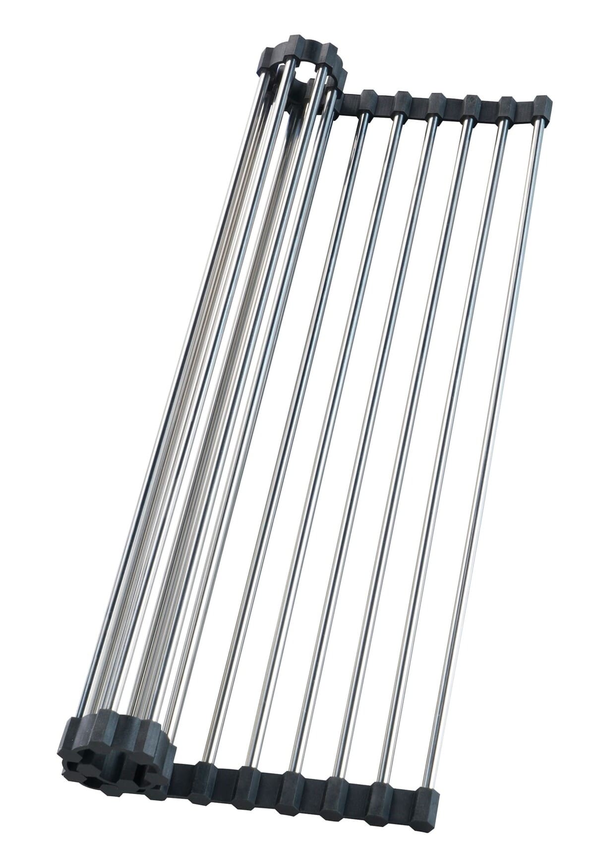 Escurreplatos de acero inoxidable enrollable