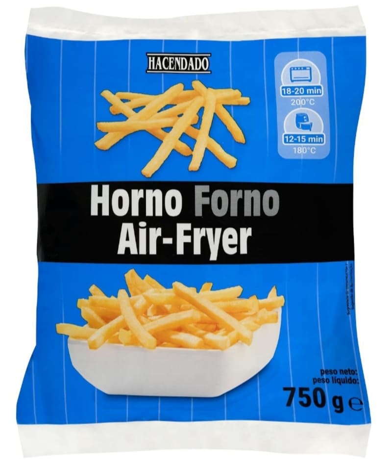Patatas fritas horno y air fryer Hacendado ultracongeladas