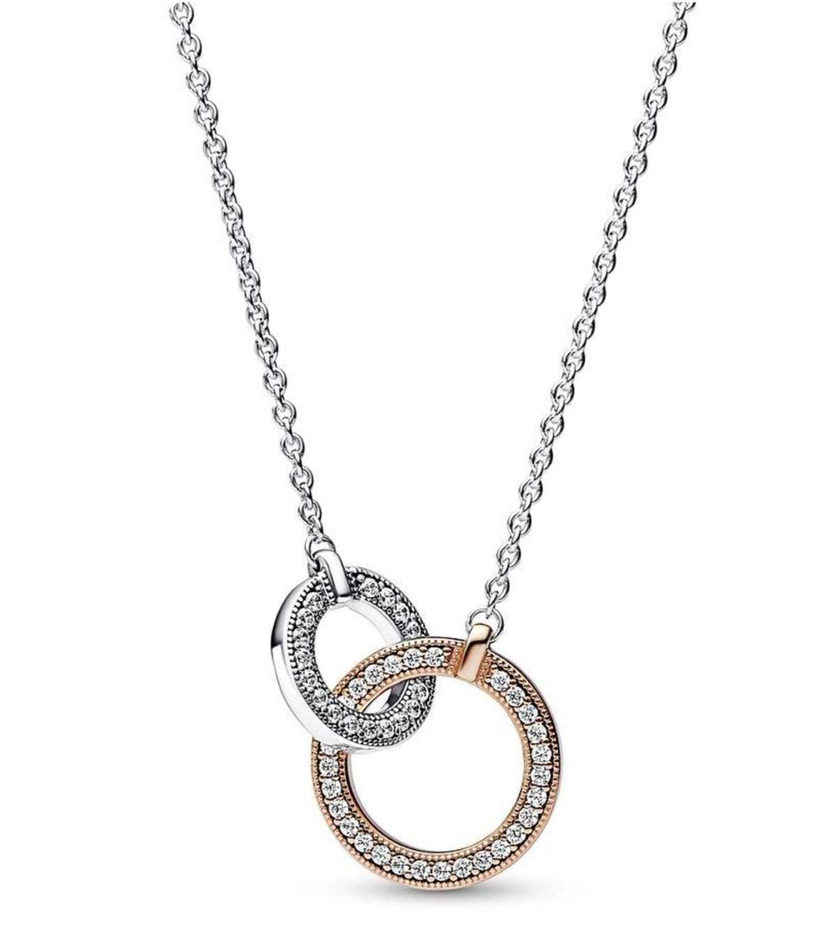 Collar círculos entrelazados en dos tonos pandora signature de Pandora en El Corte Inglés