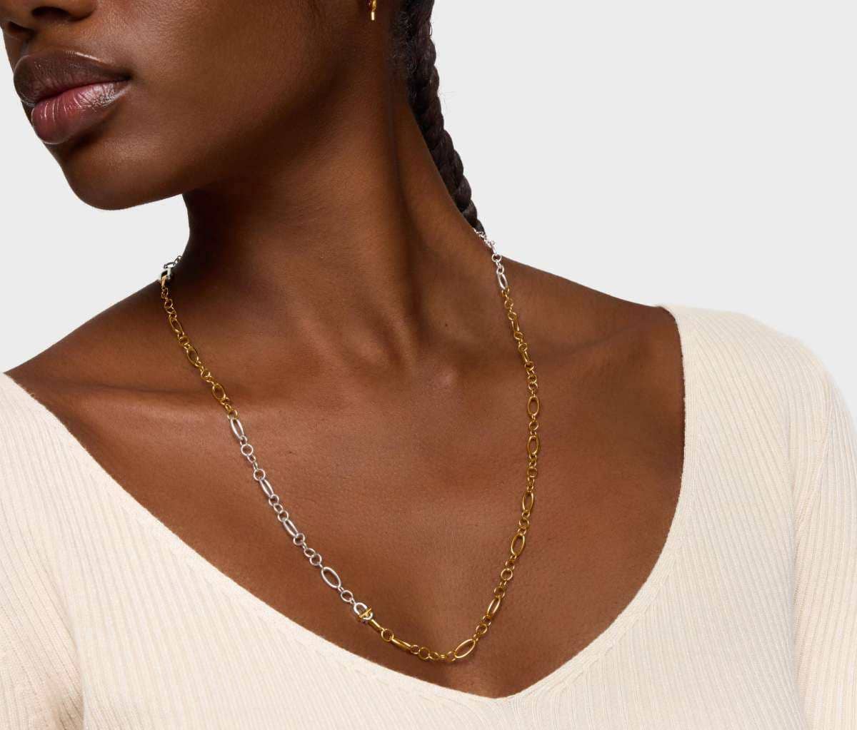 Collar cadena pequeña bicolor TOUS MANIFESTO