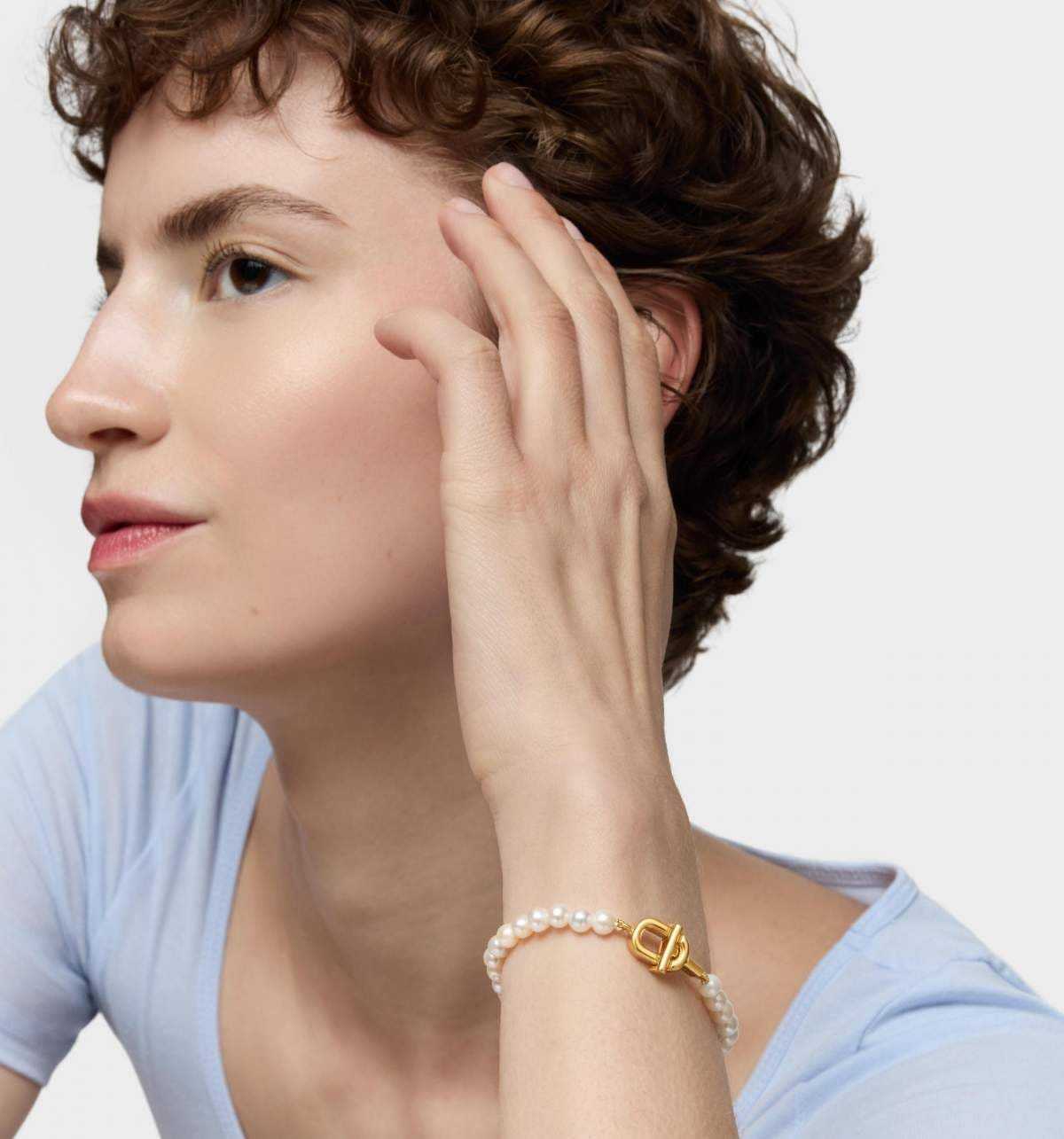 Pulsera de perlas cultivadas con baño de oro 18 kt sobre plata TOUS MANIFESTO