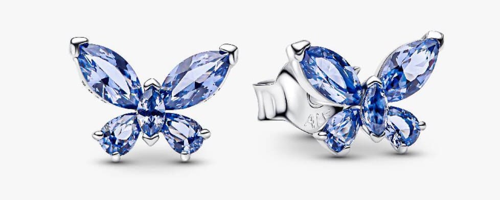 Conjunto de Regalo Collar y Pendientes Mariposa Azul de Pandora