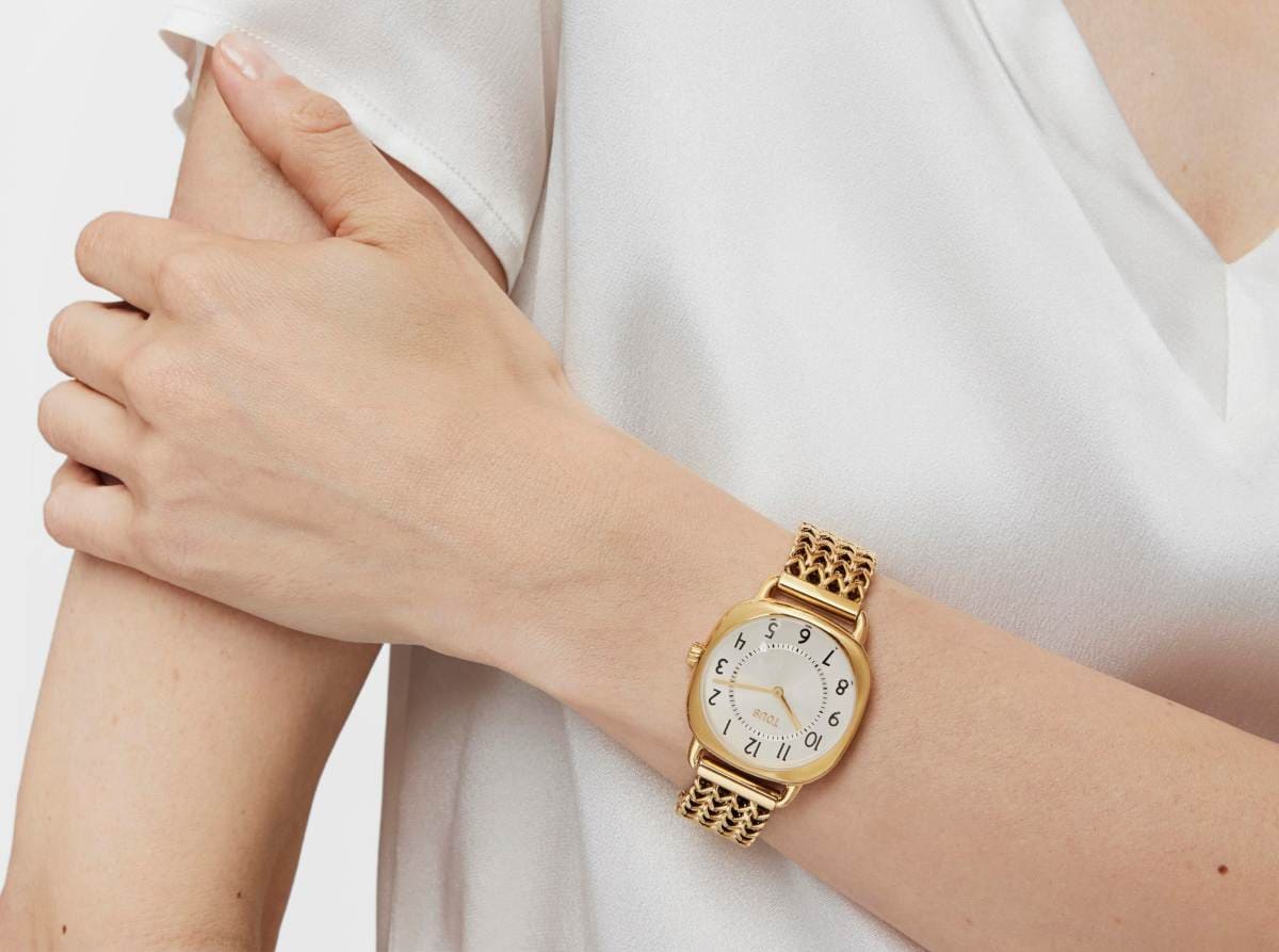 Reloj analógico Osier 1920 de acero IP dorado de TOUS