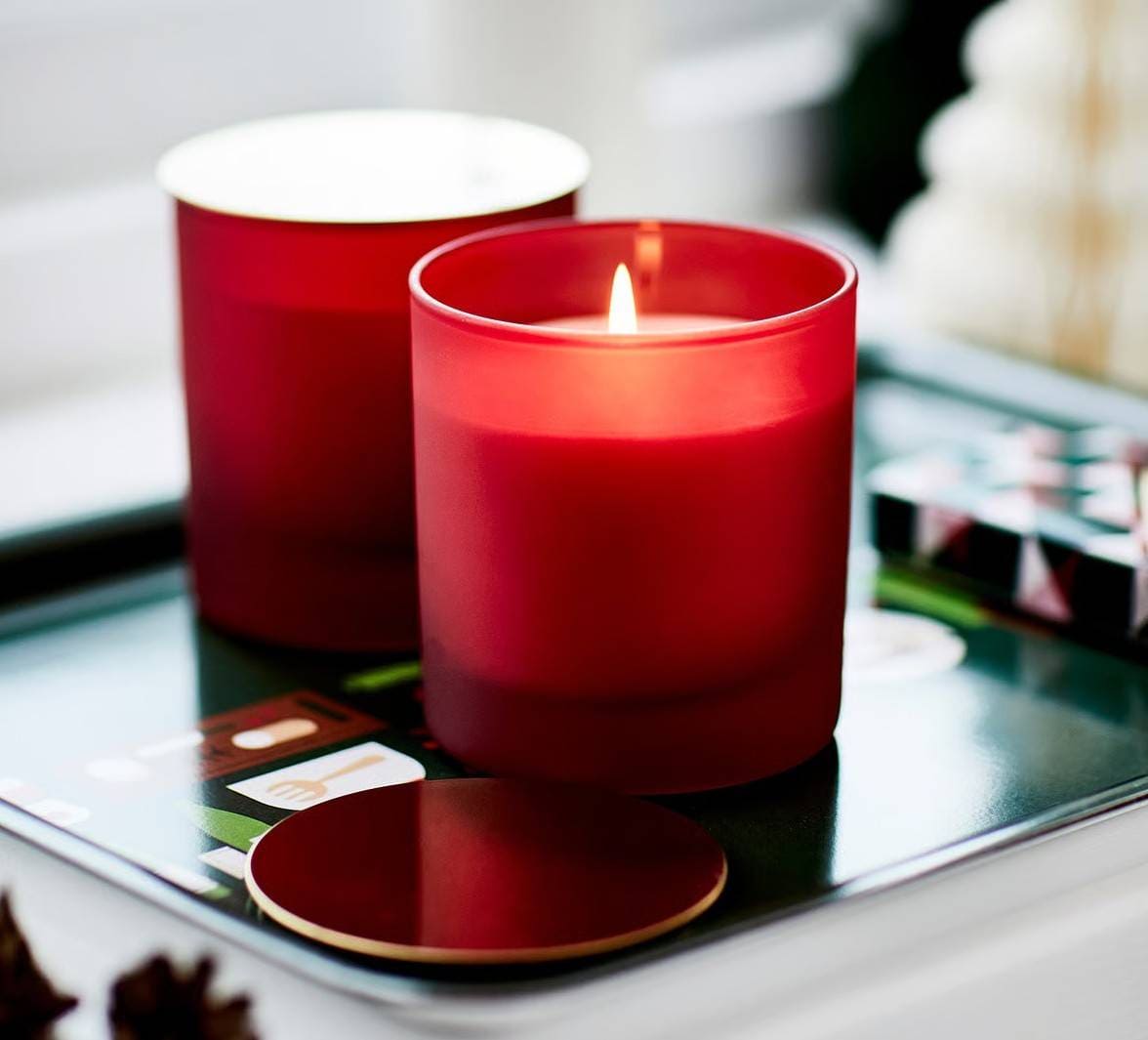 VINTERFINT Vela perfumada en vaso tapa de IKEA