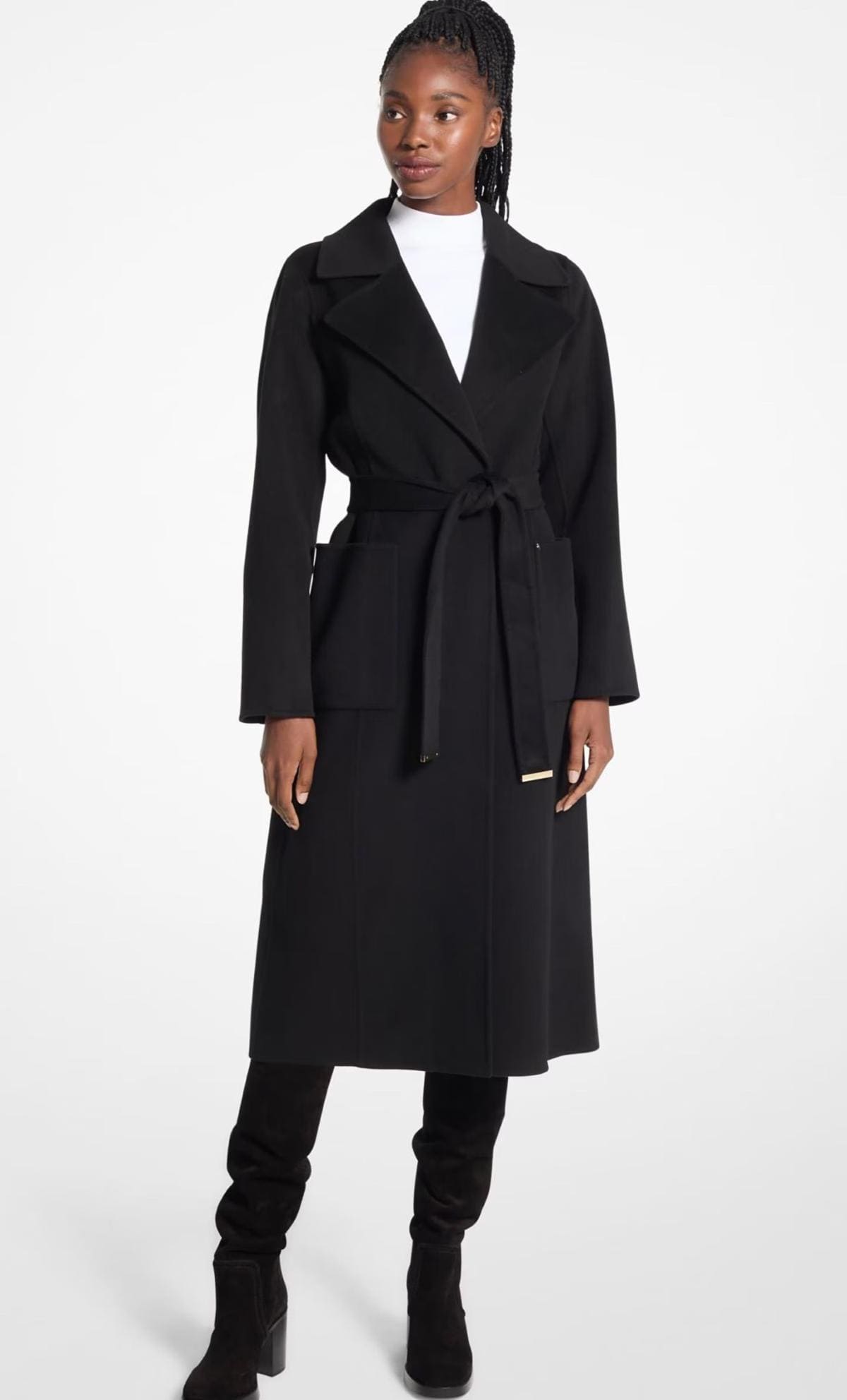 Michael Michael Kors Abrigo de paño largo con cinturón ajustable en El Corte Inglés