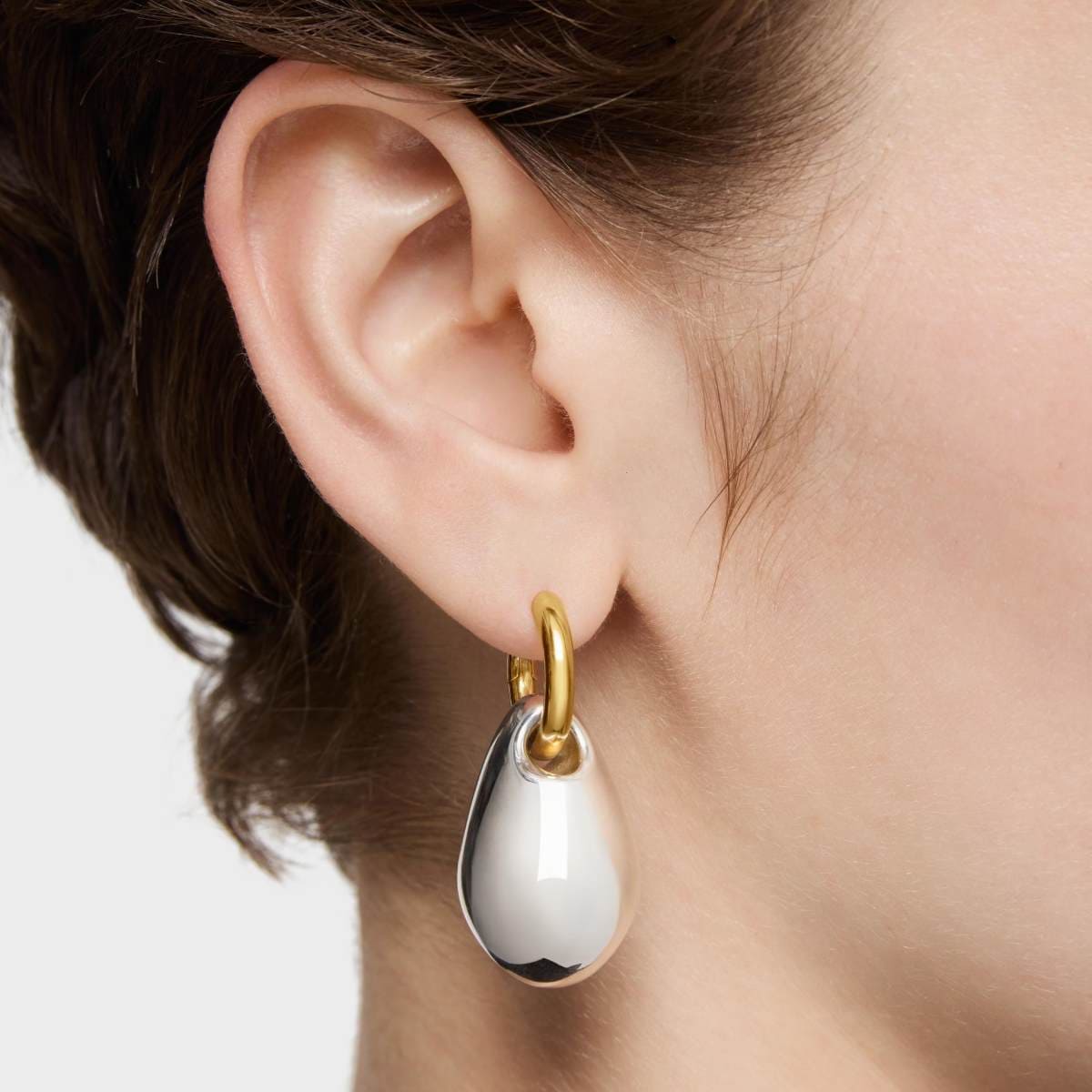 Pendientes aro largos bicolor Warm de TOUS