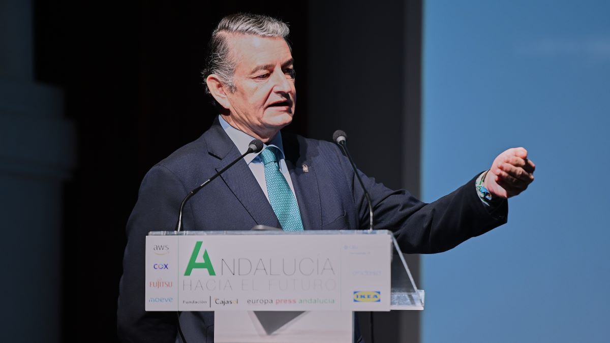 Antonio Sanz durante su participación en el foro 'Andalucía hacia el futuro' | Salvador López Medina