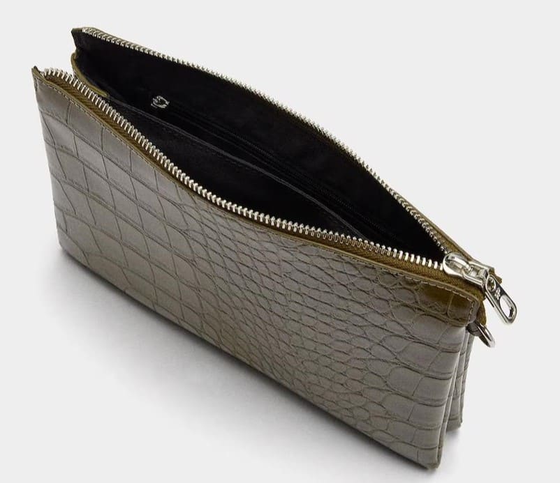 Bandolera fina con cierre de cremallera