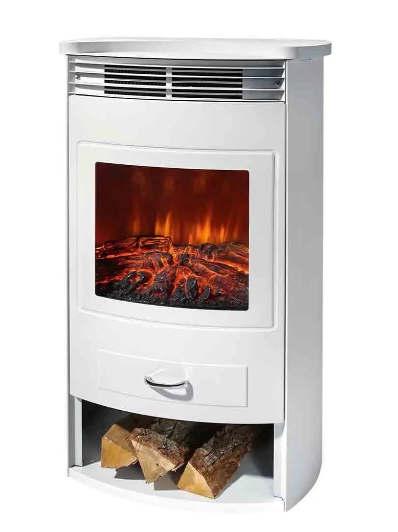 Chimenea eléctrica con compartimento de almacenamiento y 1900 W
