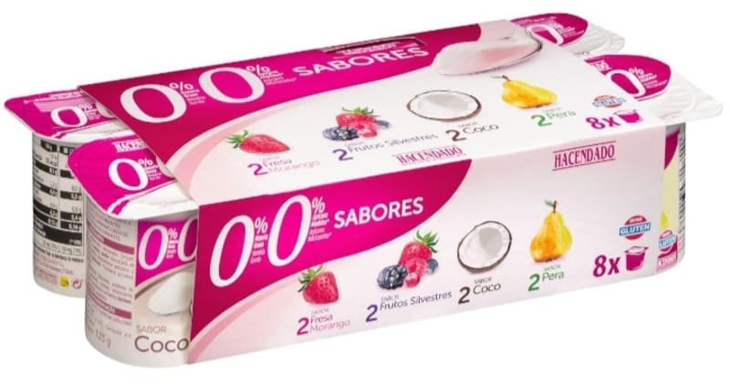 Yogures sabores Hacendado