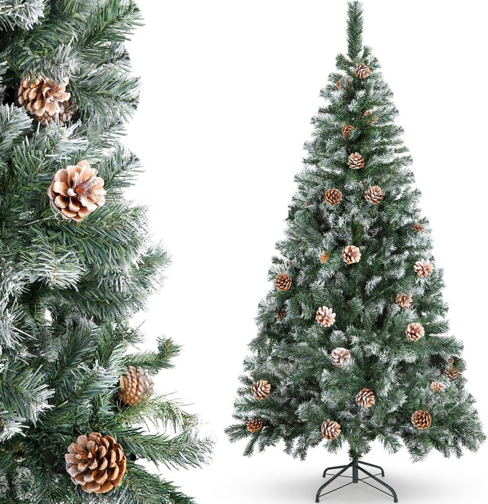 Árbol de navidad artificial de blanco nevado, Aigostar