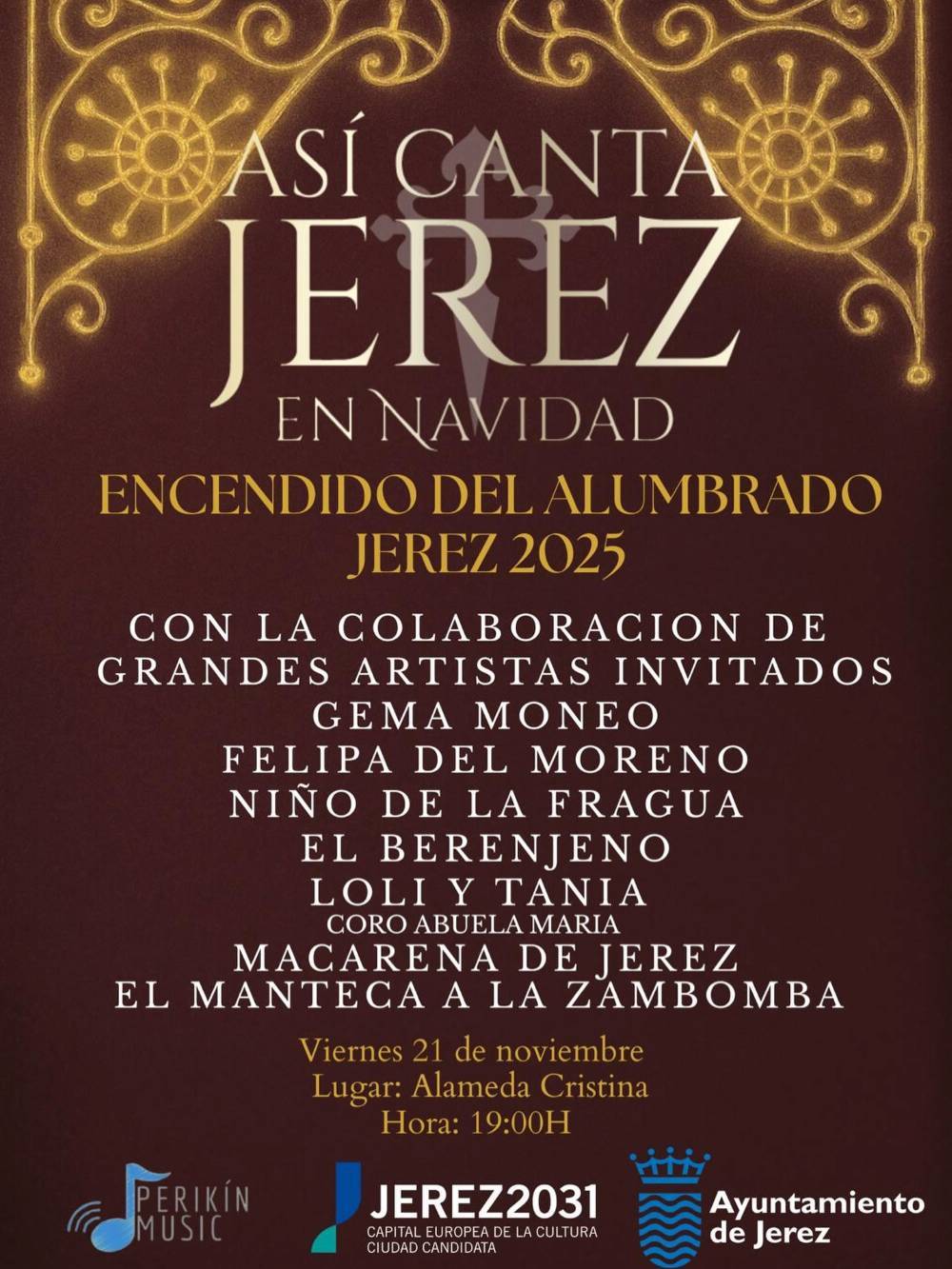 Cartel de la actuación de Luis de Perikín y su grupo