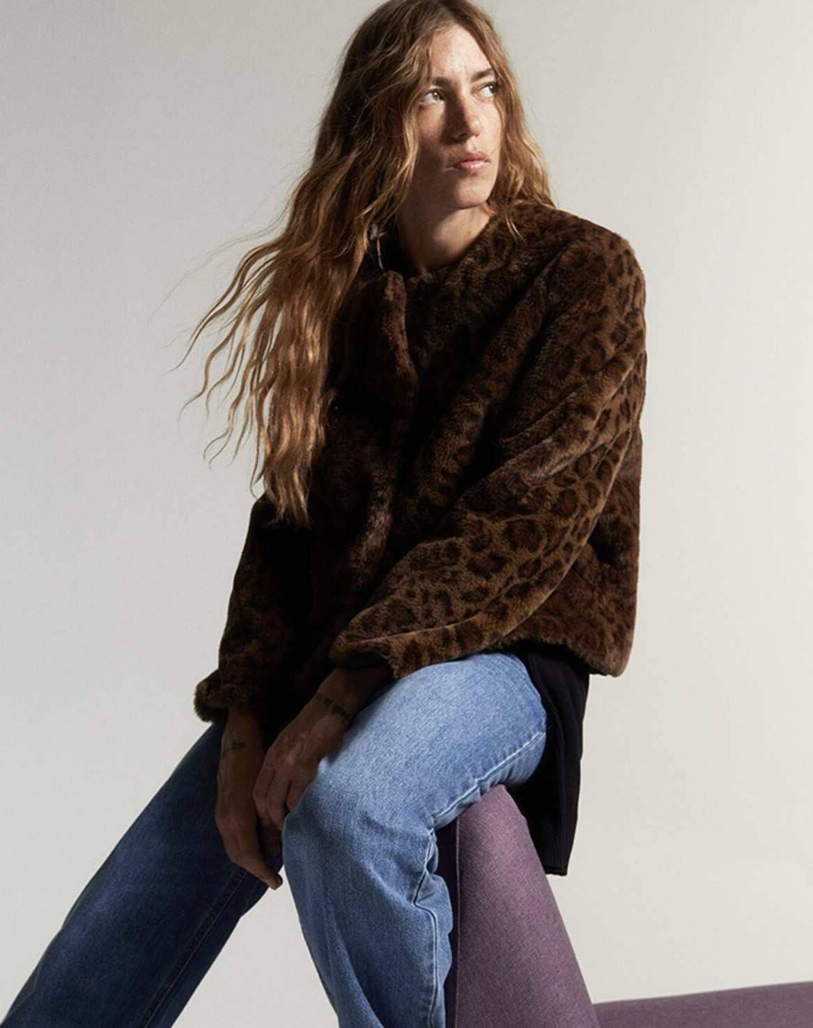 Sfera Abrigo efecto pelo en El Corte Inglés