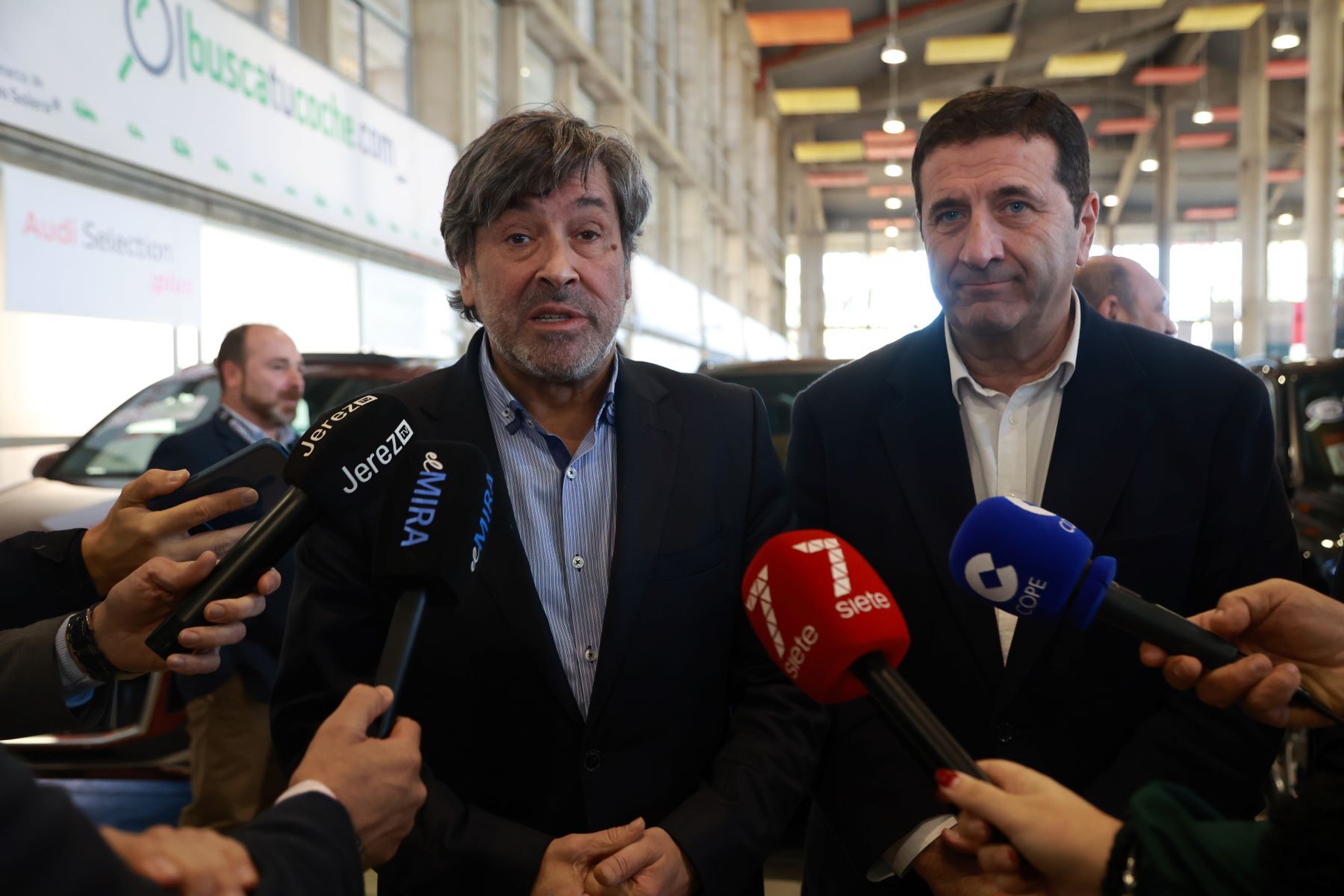 Carlos Landín junto a José Ignacio Martínez durante la inauguración de Motorsur | Cristo García