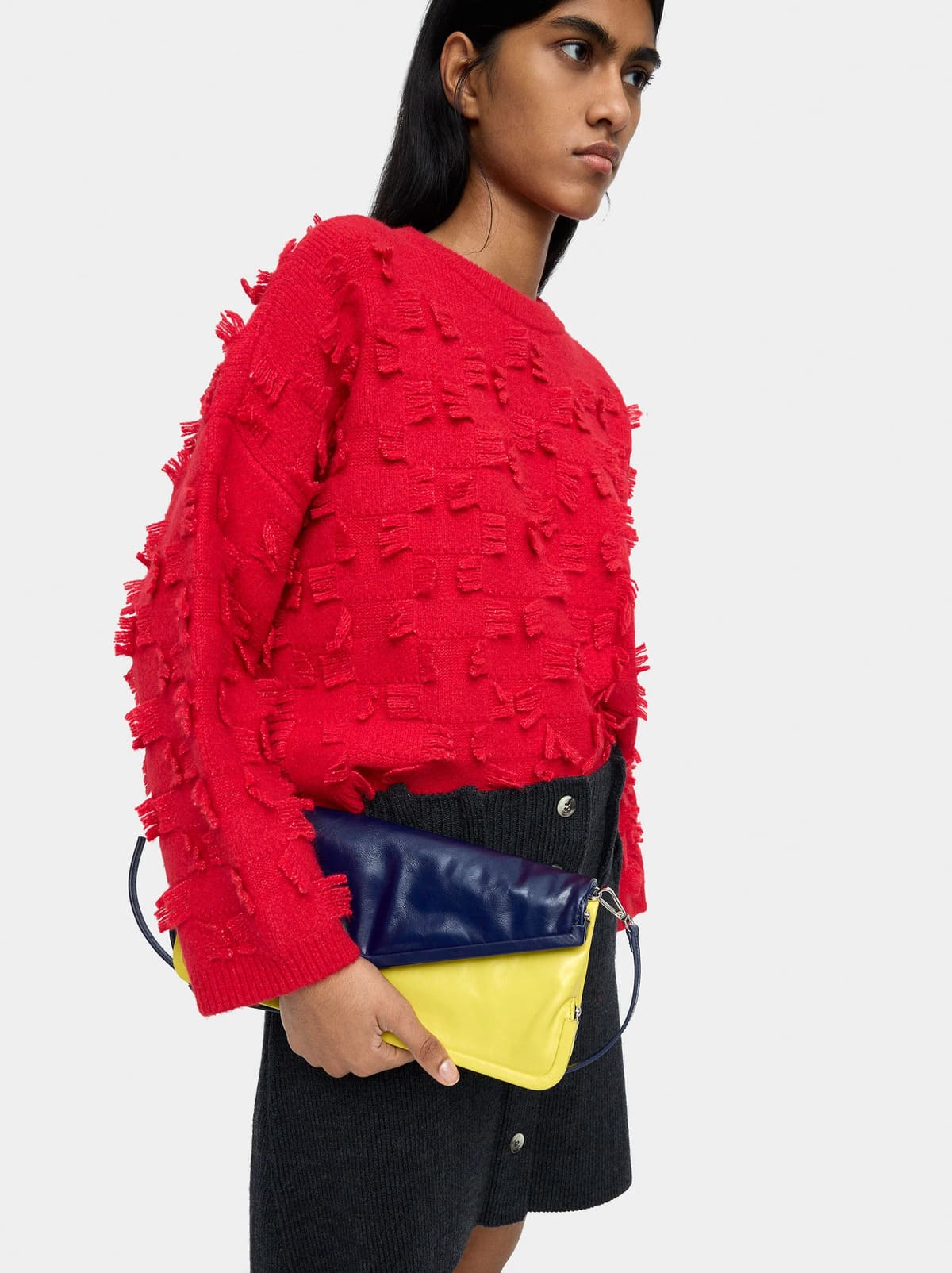 Jersey de punto con flecos