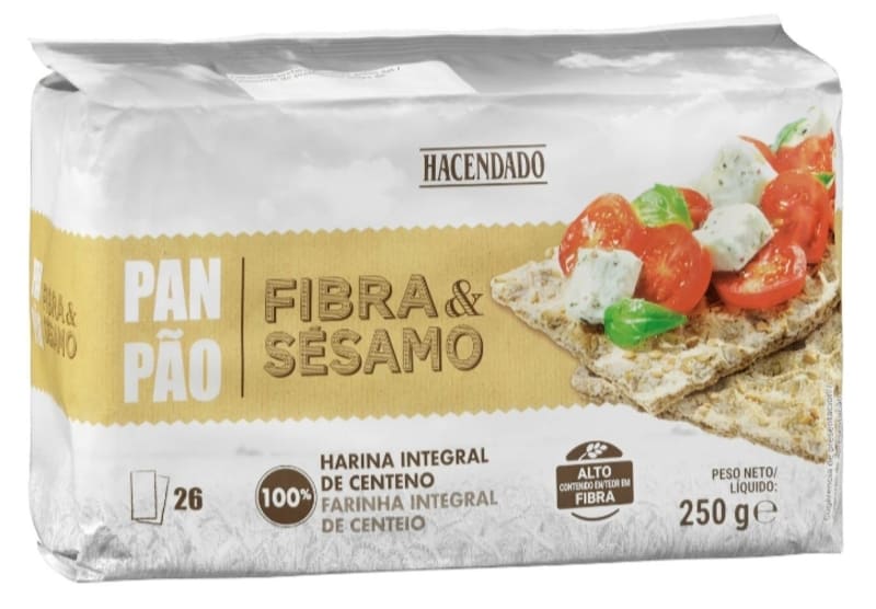 Pan de fibra y sésamo Hacendado
