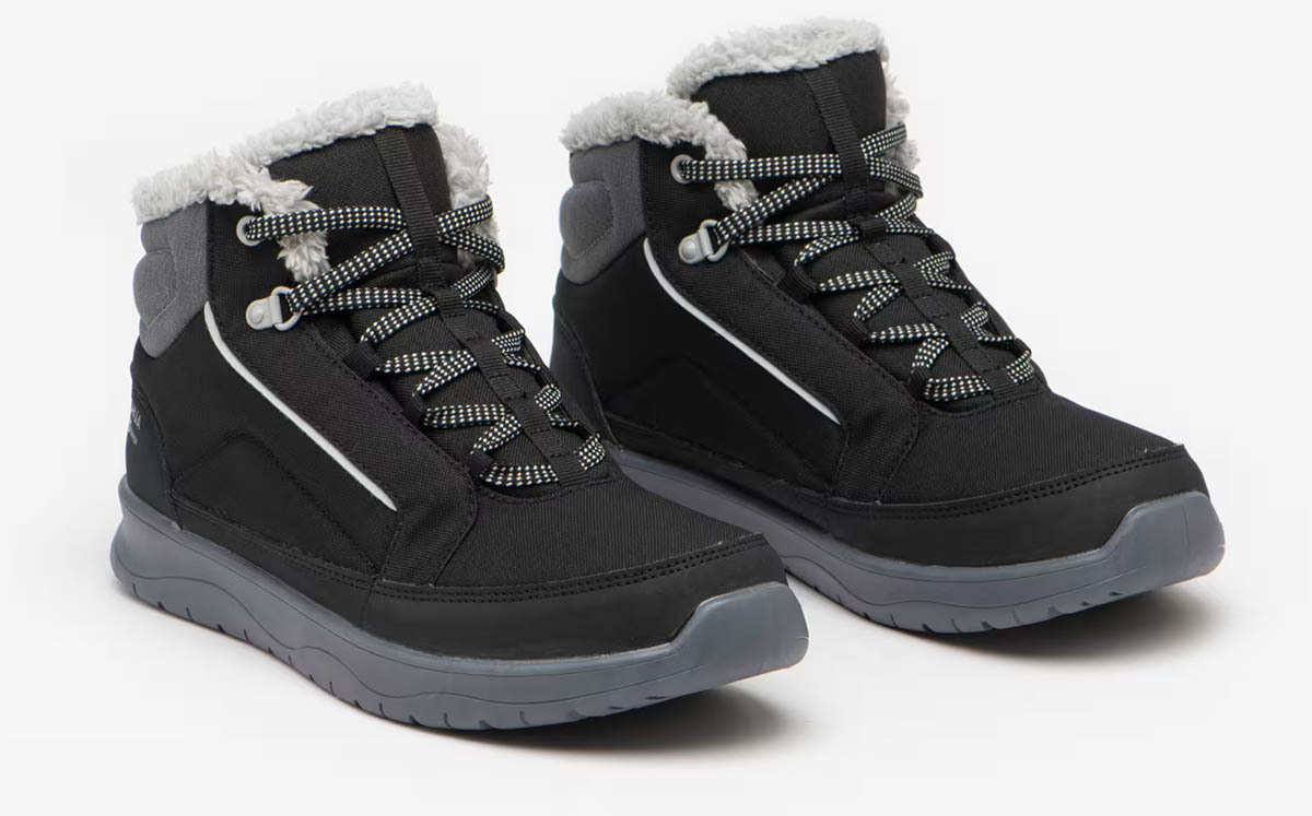 Botas de nieve y apreski impermeables Mujer Quechua NH100 Negro