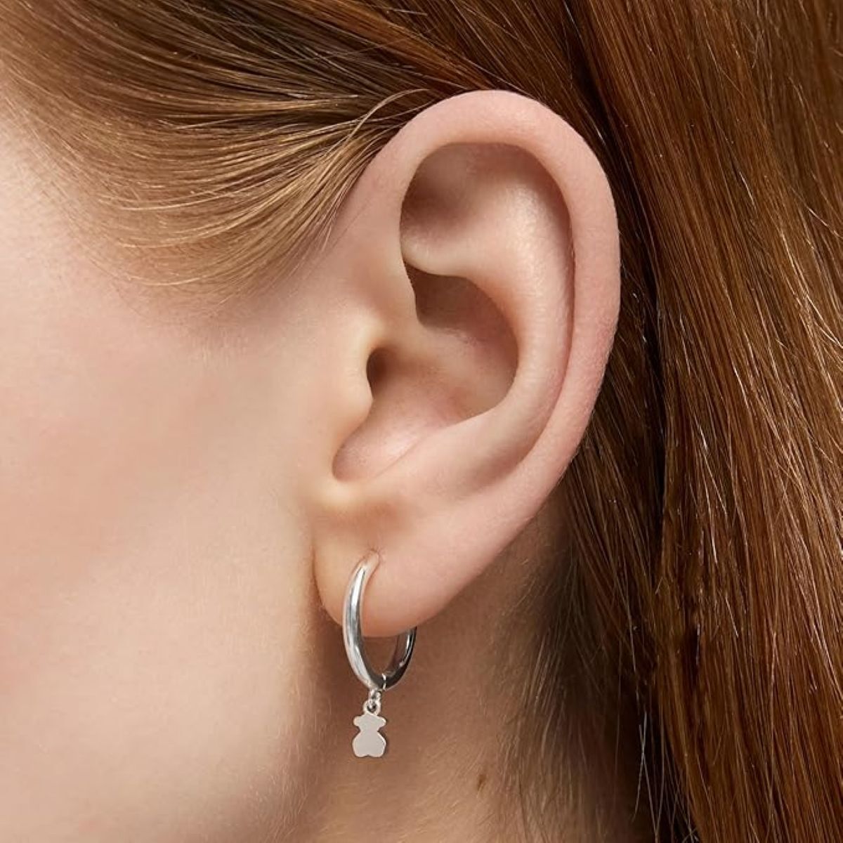 Pendientes de aro de plata de primera ley con motivo de oso colección Cool Joy Tous de Amazon