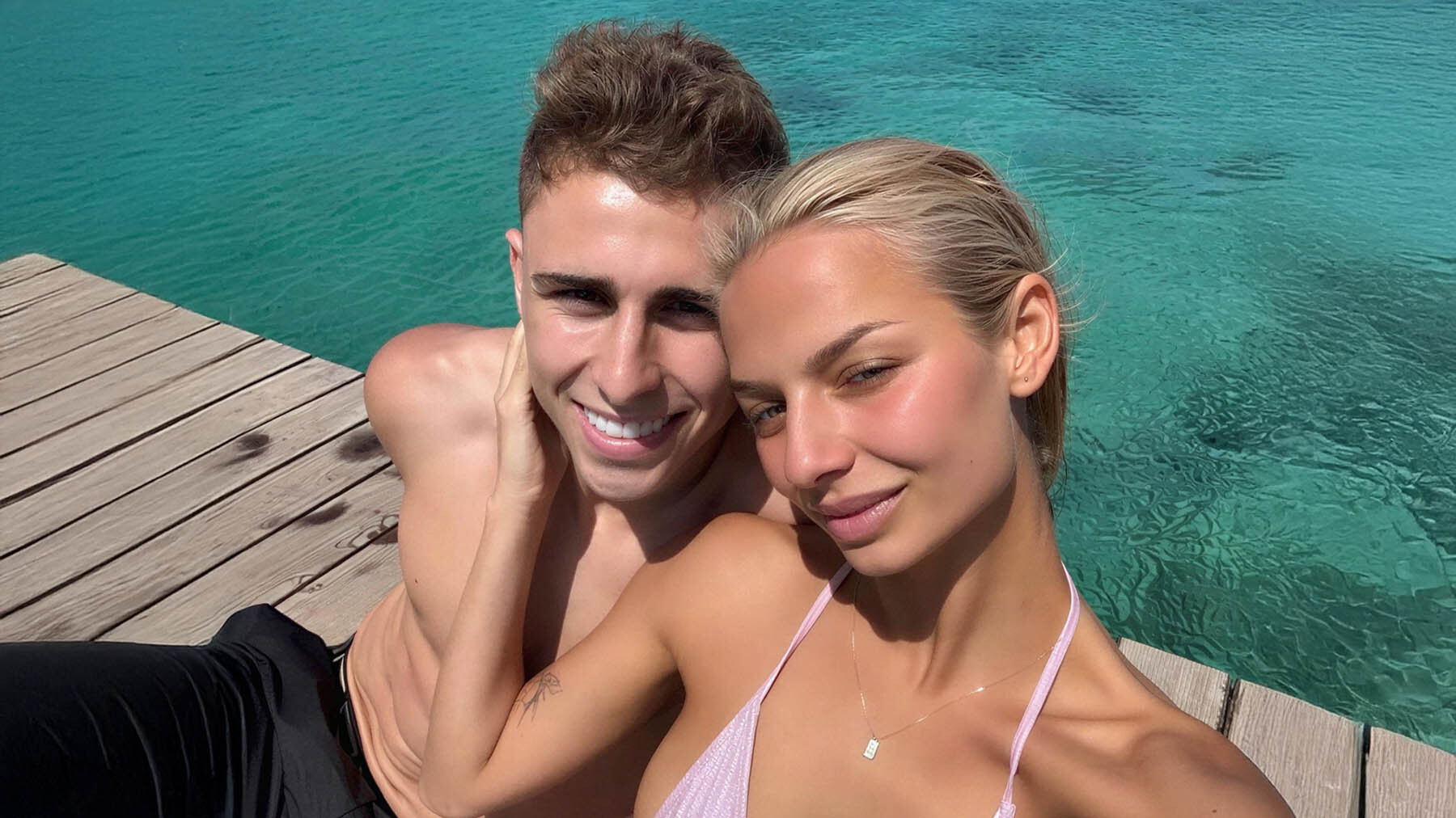 Fermín López junto a su pareja andaluza Berta Gallardo