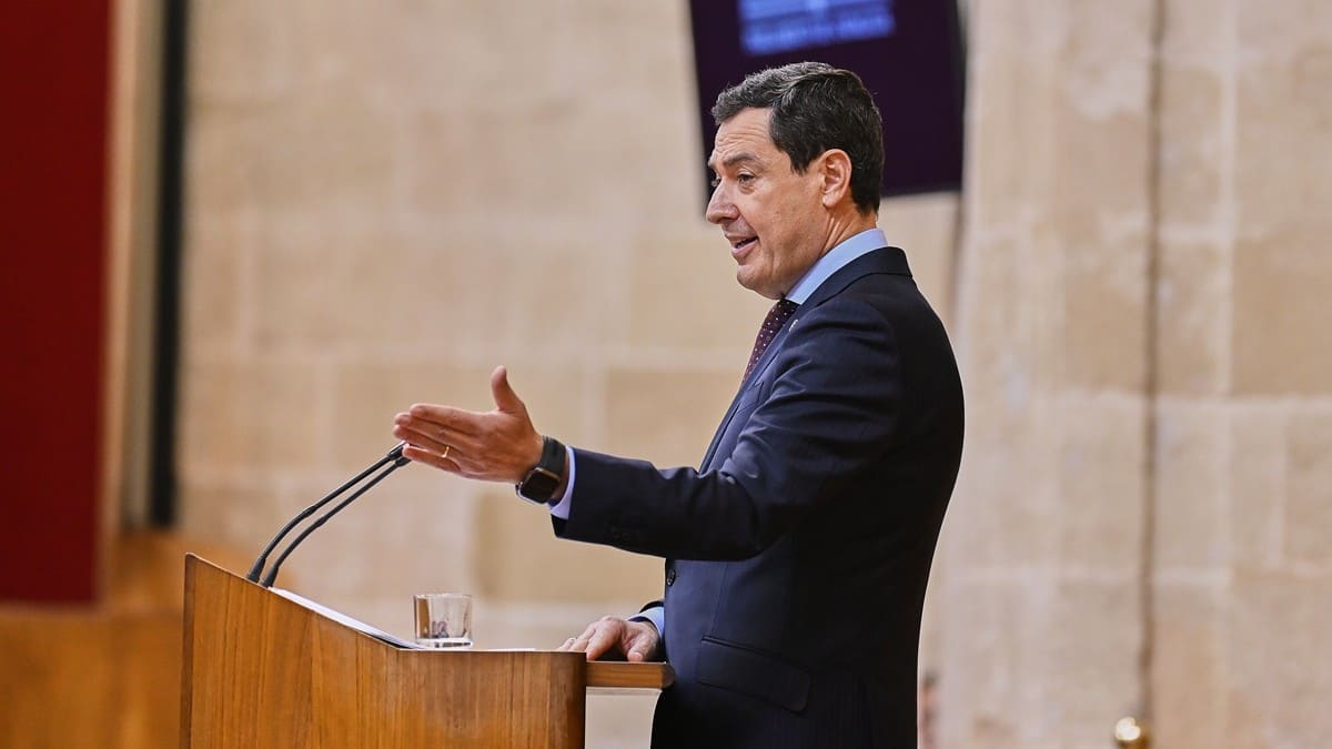 El presidente andaluz, durante su intervención en el debate | Salvador López Medina