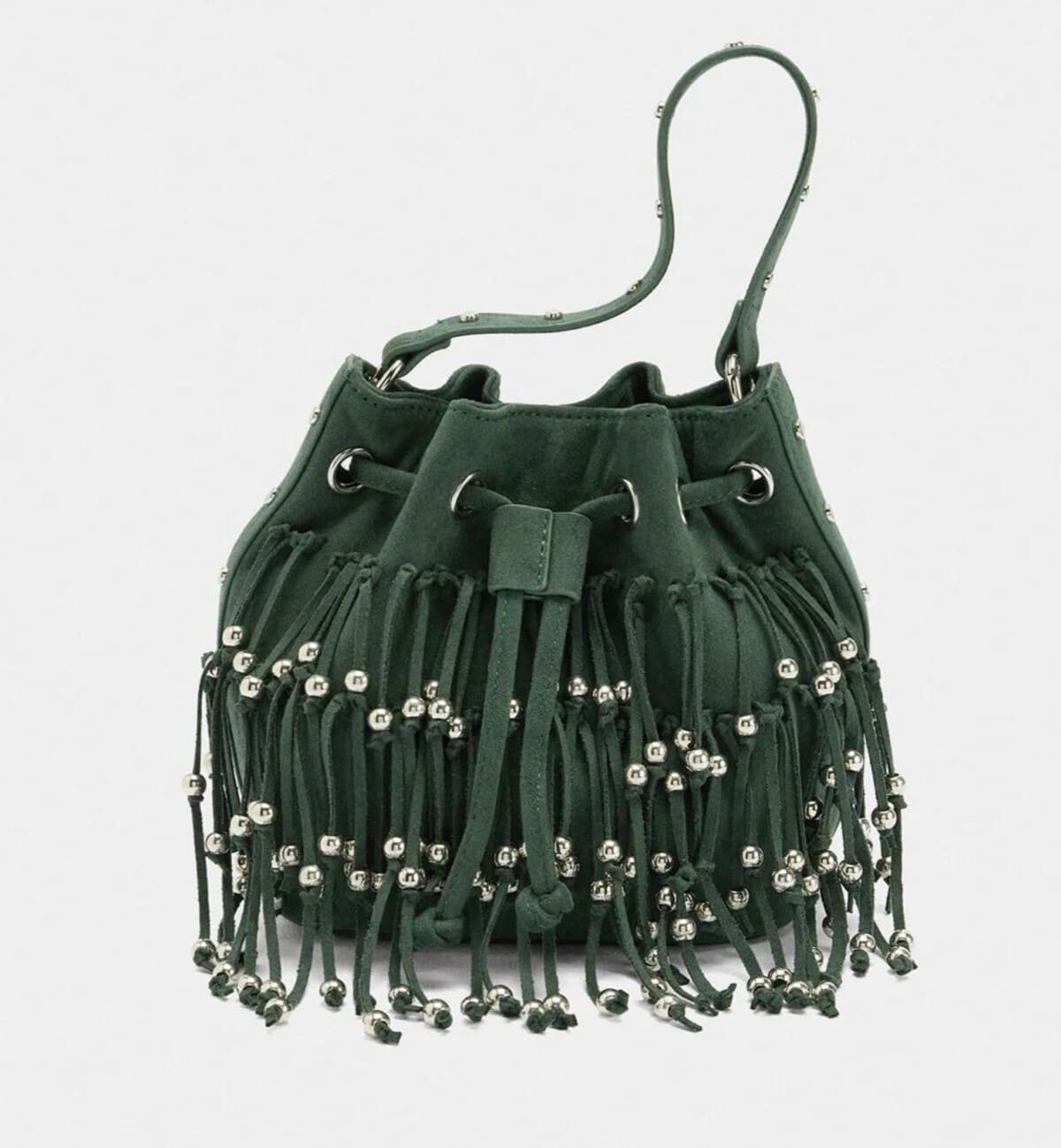 Bolso de fiesta con flecos y cuentas